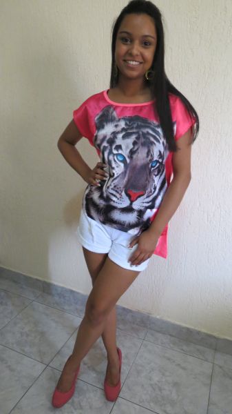 Blusa Estampada Onça